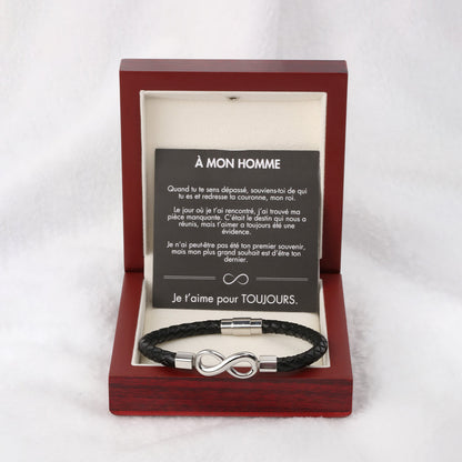 Coffret Bracelet Infini "À mon homme"